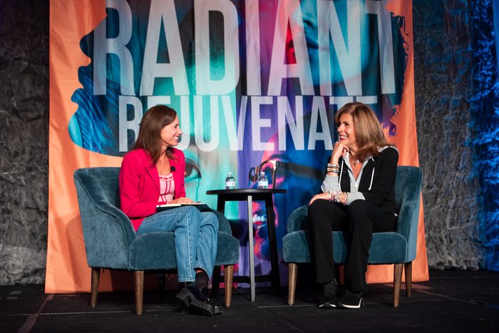 Jennifer Merrell moderating an on-stage conversation